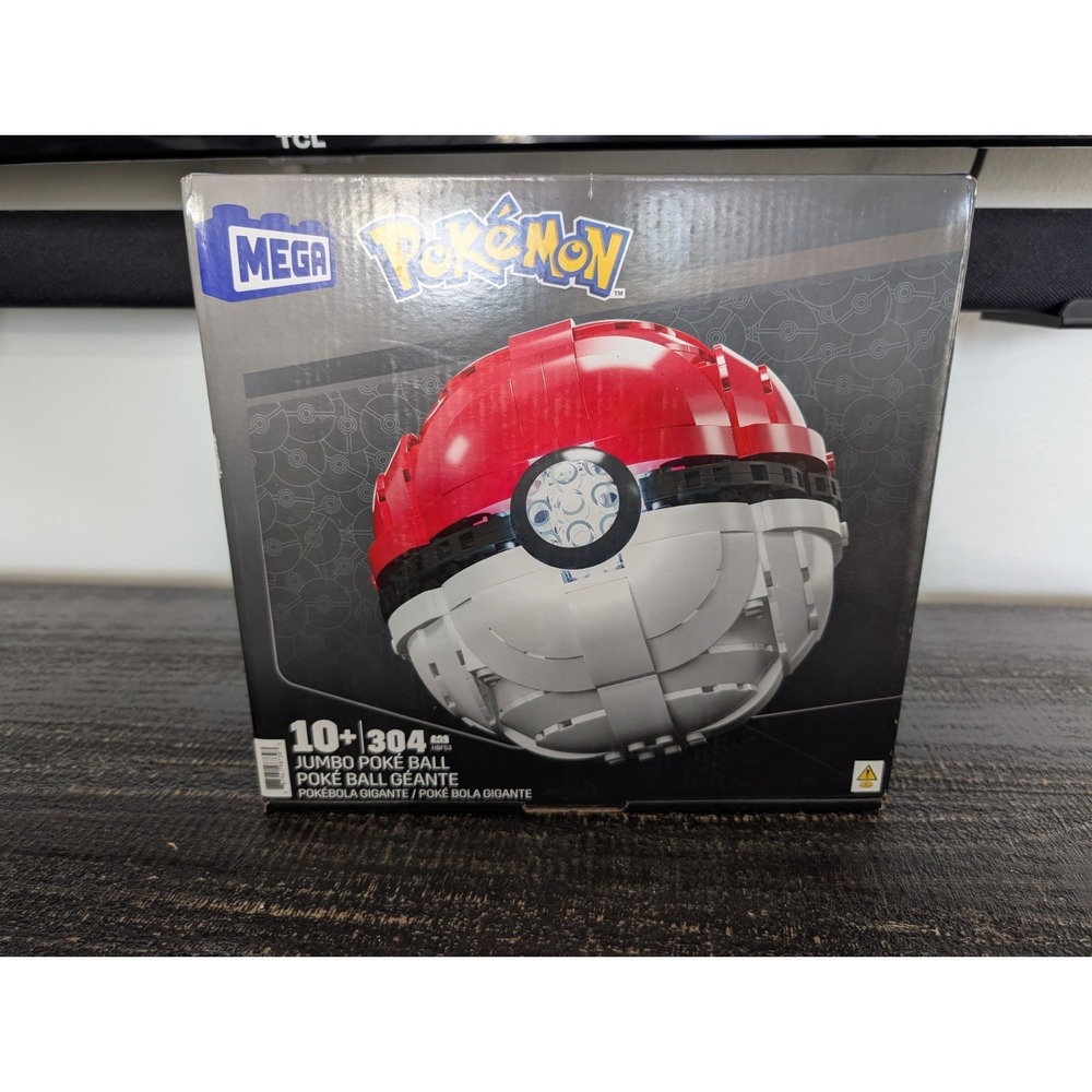Jumbo Poke Ball Mega Construx Pokemon Set Light Up 304pc | NEW